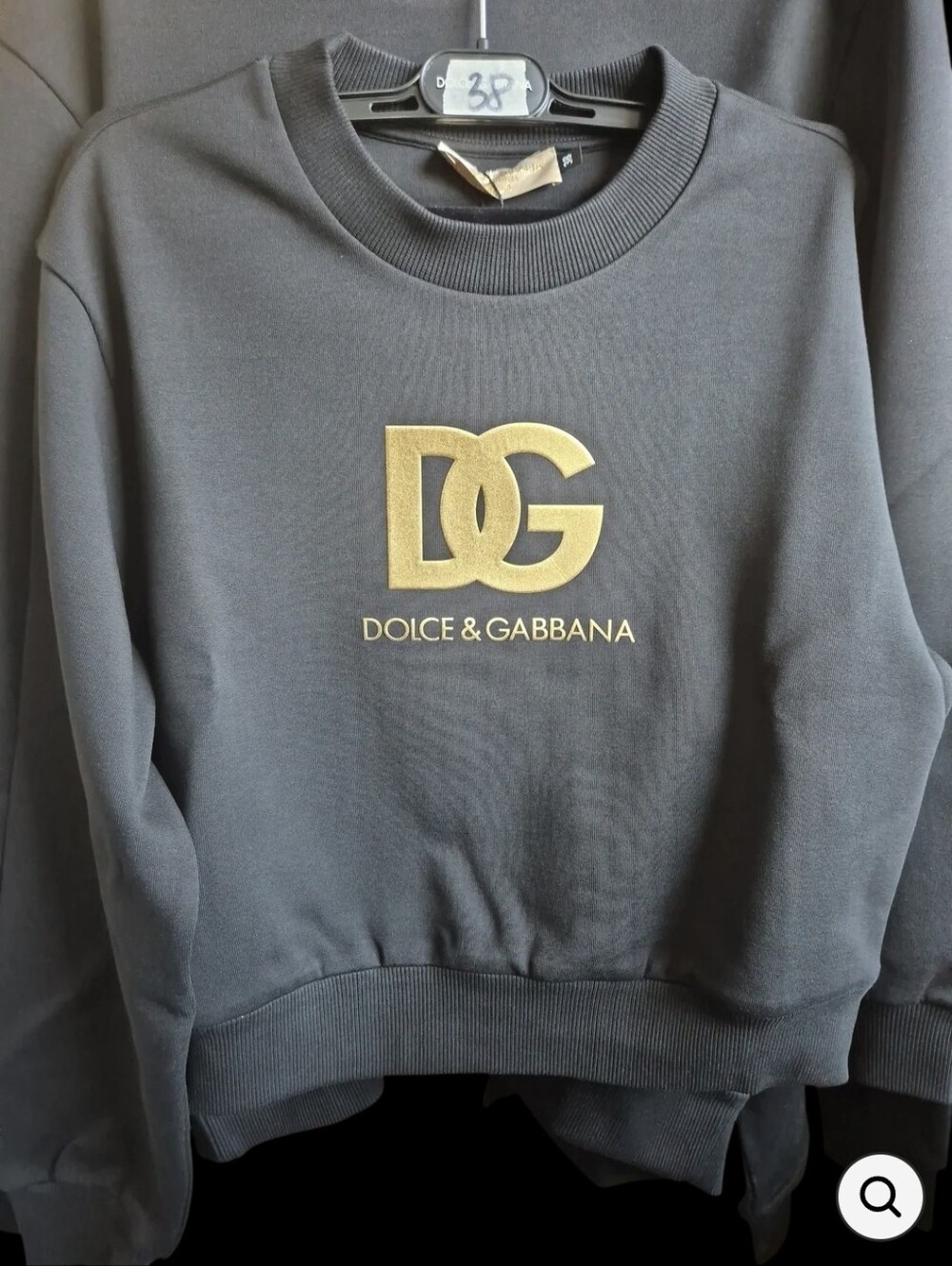 Dolce & Gabbana Black Sweatshirt with Gold Logo
